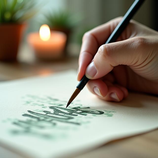 Caligrafía mindfulness y meditación con escritura